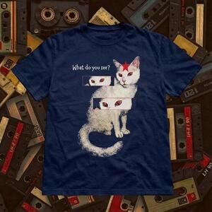 What Do You See Blue Cotton T Shirt
